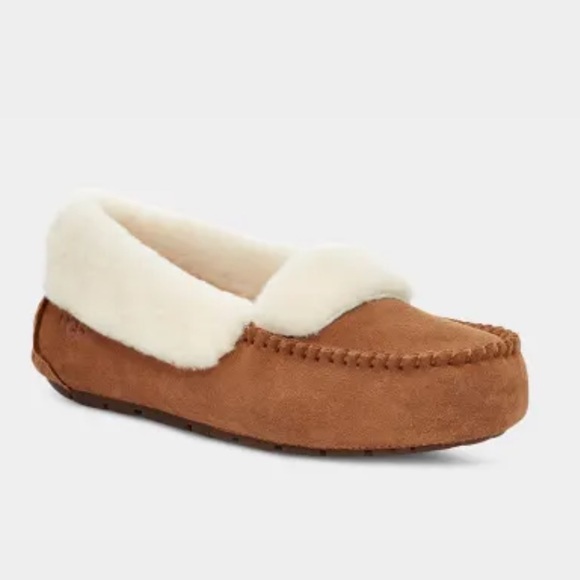 BNIB UGG Women Dakota Spill Seam Suede Shearling Lining Fur Chestnut Size 11 - Picture 3 of 15